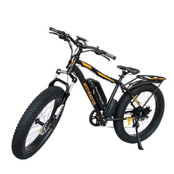 Fangqi E-Bike AOSTIRMOTOR S07-B, 26 Zoll E-bike, Shimano 7-Gang, 750-W-Supermotor, 48V/13Ah abnehmbarer Lithium-Akku, geeignet für Körpergröße 165-190 cm, Kettenschaltung, Heckmotor