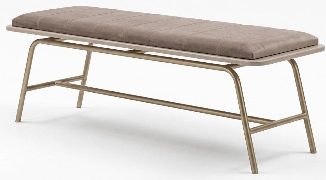 Xlmoebel Bettbank Bank Stil modern beige weich bequem komfortabel Schlafzimmer (1-St., 1-tlg)