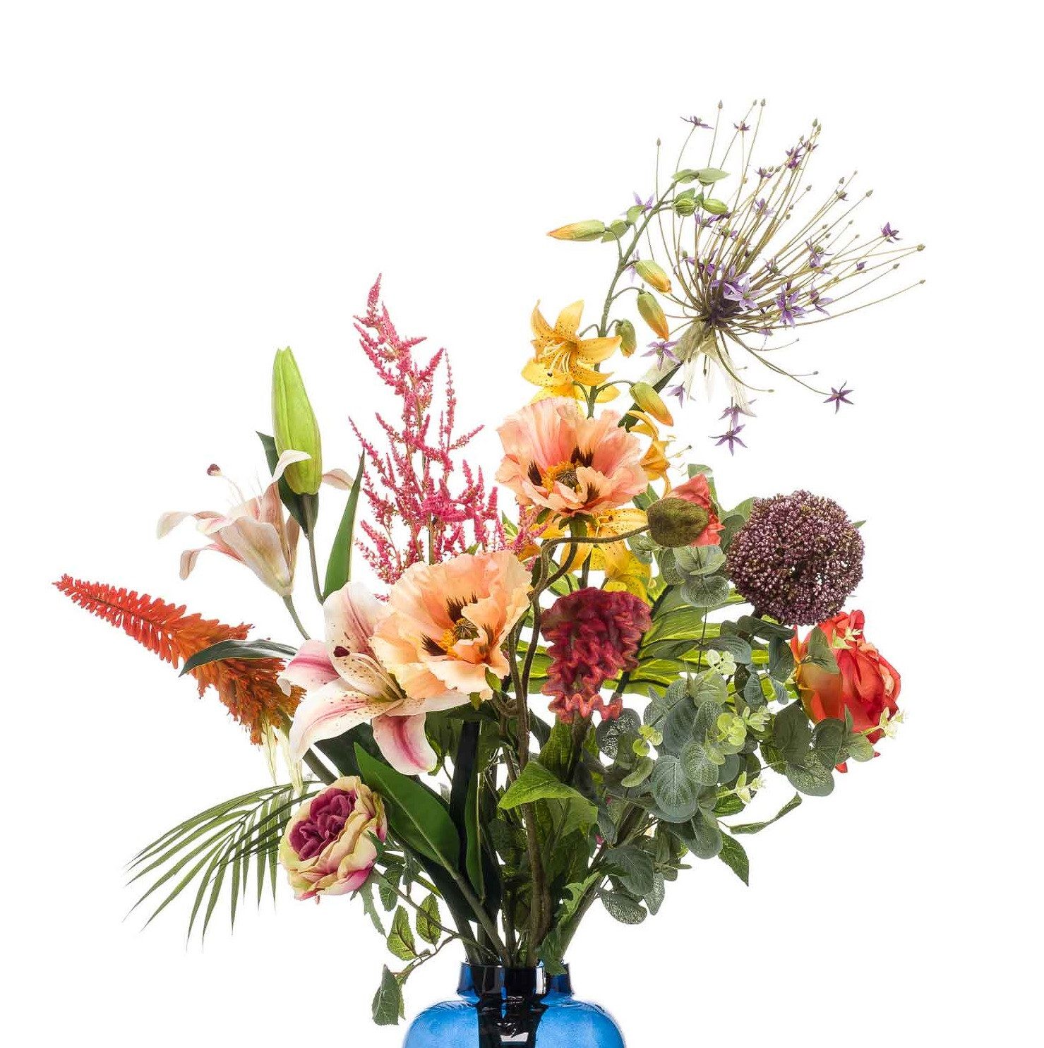 Kunstblumenstrauß Blumensträuße Mix, Emerald, Höhe 100 cm, Farbe: Mehrfarbig, Höhe: 100cm