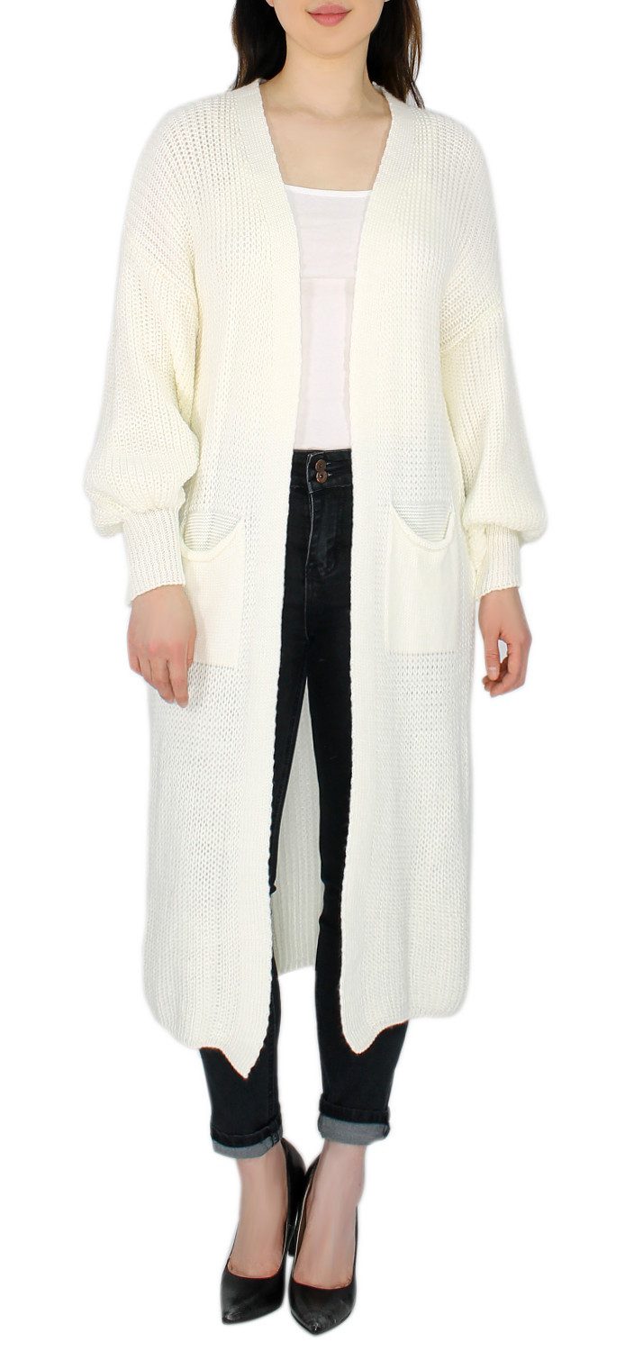 dy_mode Cardigan Langer Grobstrick Cardigan Damen Strickjacke im Oversize-L günstig online kaufen