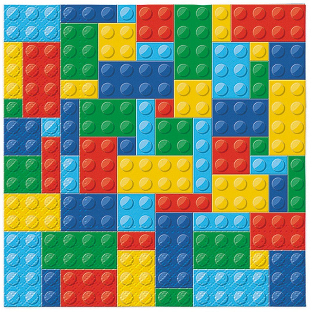 PAW Sp. z o.o. Papierserviette 20 Servietten Colourful Bricks 33x33cm, (20 St)