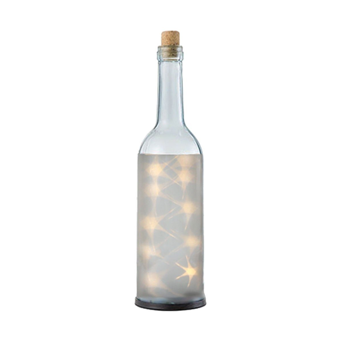 Kiom Tischleuchte Led Glasflasche Leuchtflasche Sterne Batterieb., Sternen Motiv, LED, LED-Leuchtmittel fest verbaut, warmweiß