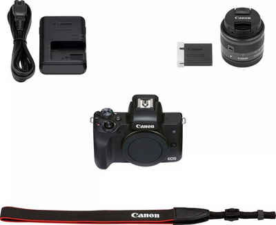 Canon »EOS M50 Mark II« Systemkamera (EF-M 15-45mm f/3,5-6,3 IS STM, Graphit-Grau, 24,1 MP, Bluetooth, NFC, WLAN (WiFi)