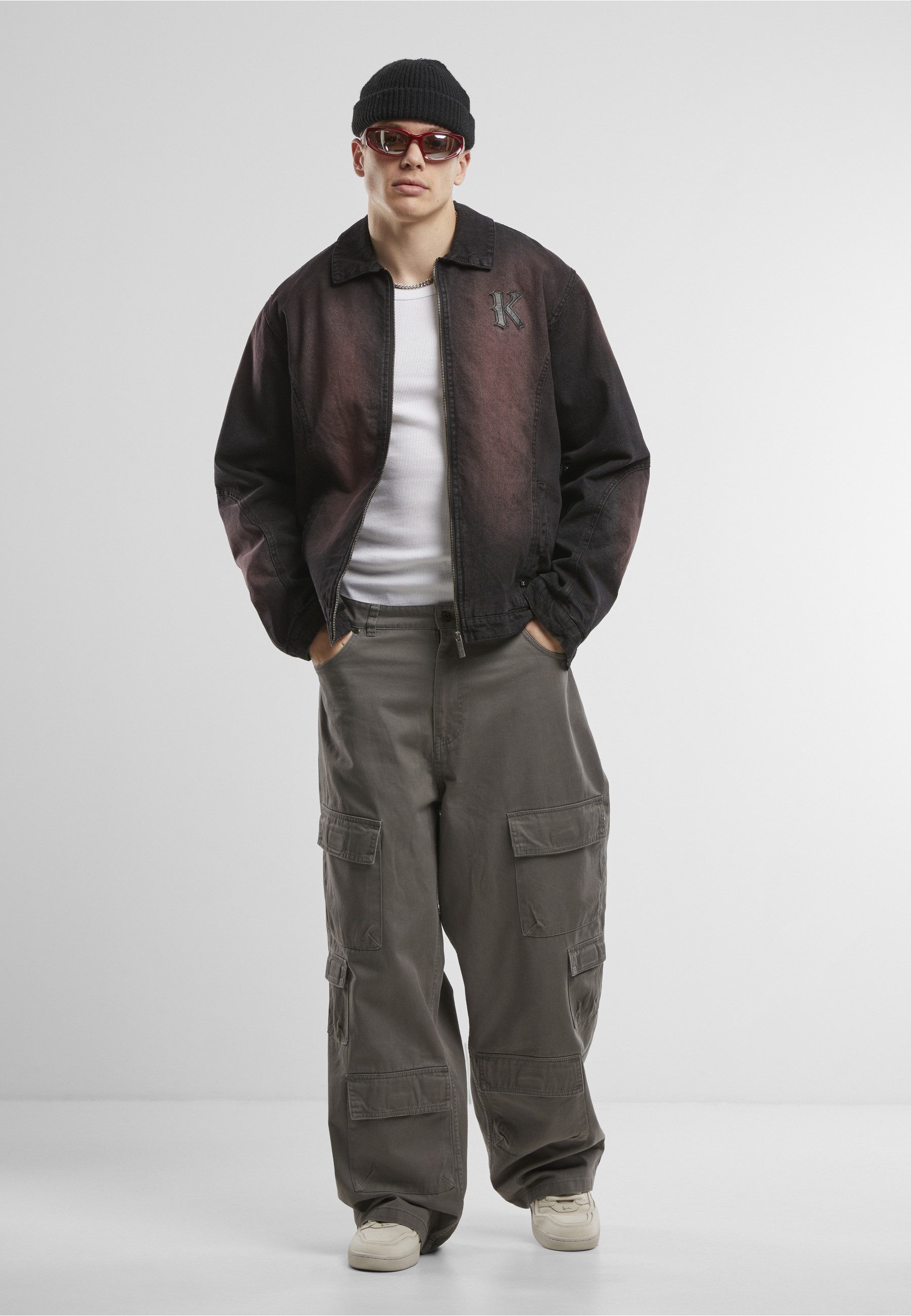 Karl Kani Allwetterjacke Karl Kani KK Patch Color Spray Denim Jacket (1-St)