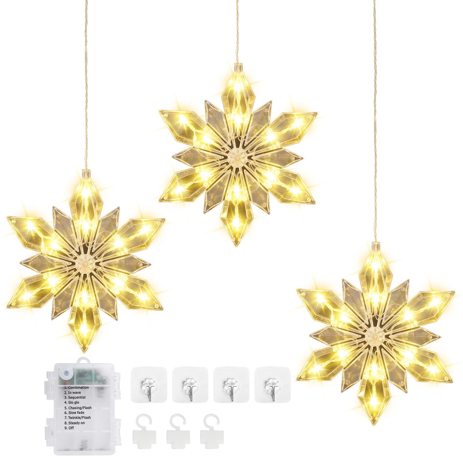 Elegear LED-Lichterkette 0,6/ 0,8M Superhelle LED-Lichtervorhang günstig online kaufen