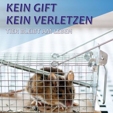 Bestlivings Lebendfalle Tierfreundliche Mausefalle 4er Set, Wiederverwendbare Mäusefalle - Tierfalle Maus