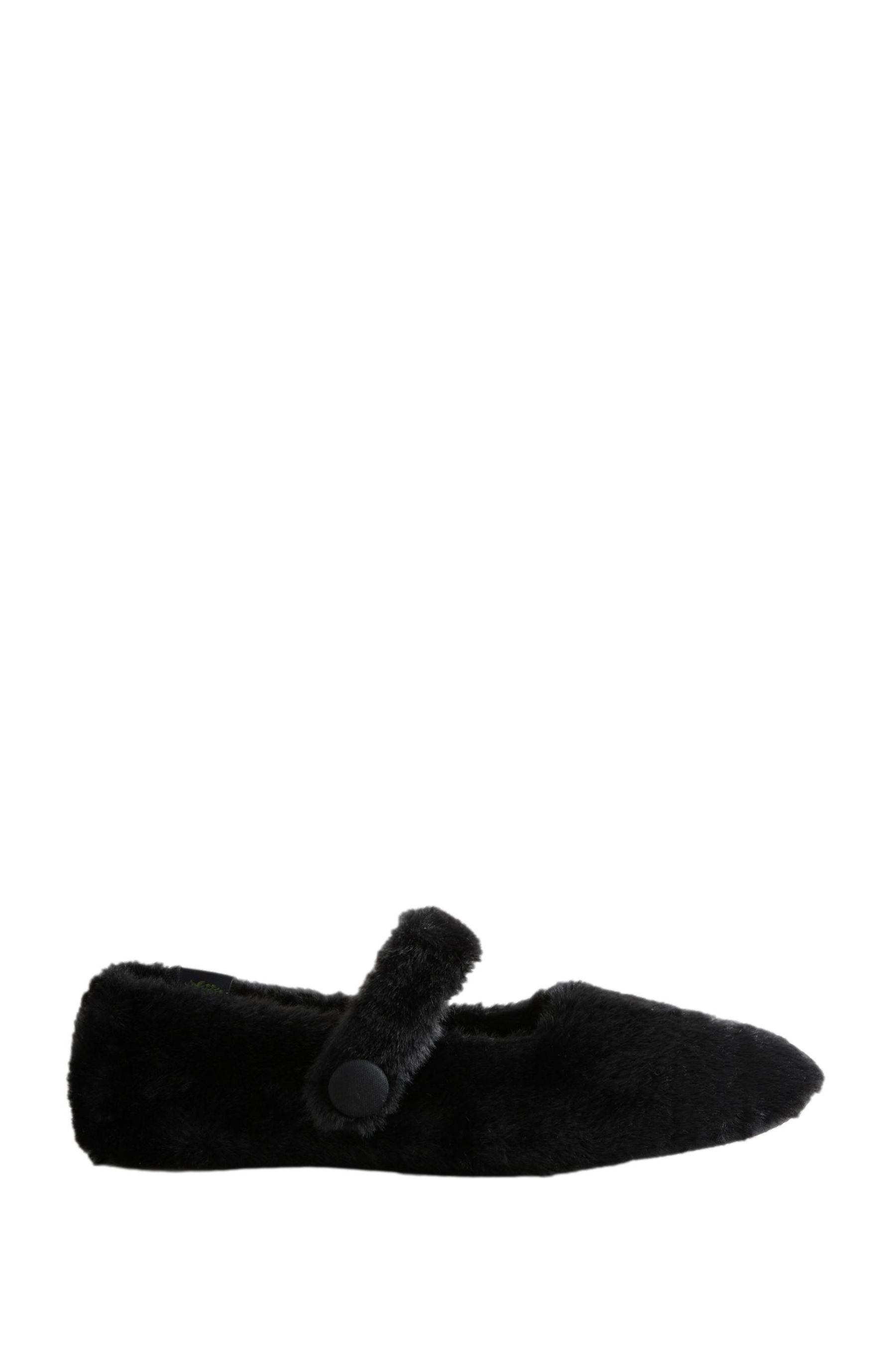 LAURA ASHLEY Laura Ashley Mary-Jane-Hausschuhe mit Kunstfell Hausschuh (1-tlg)