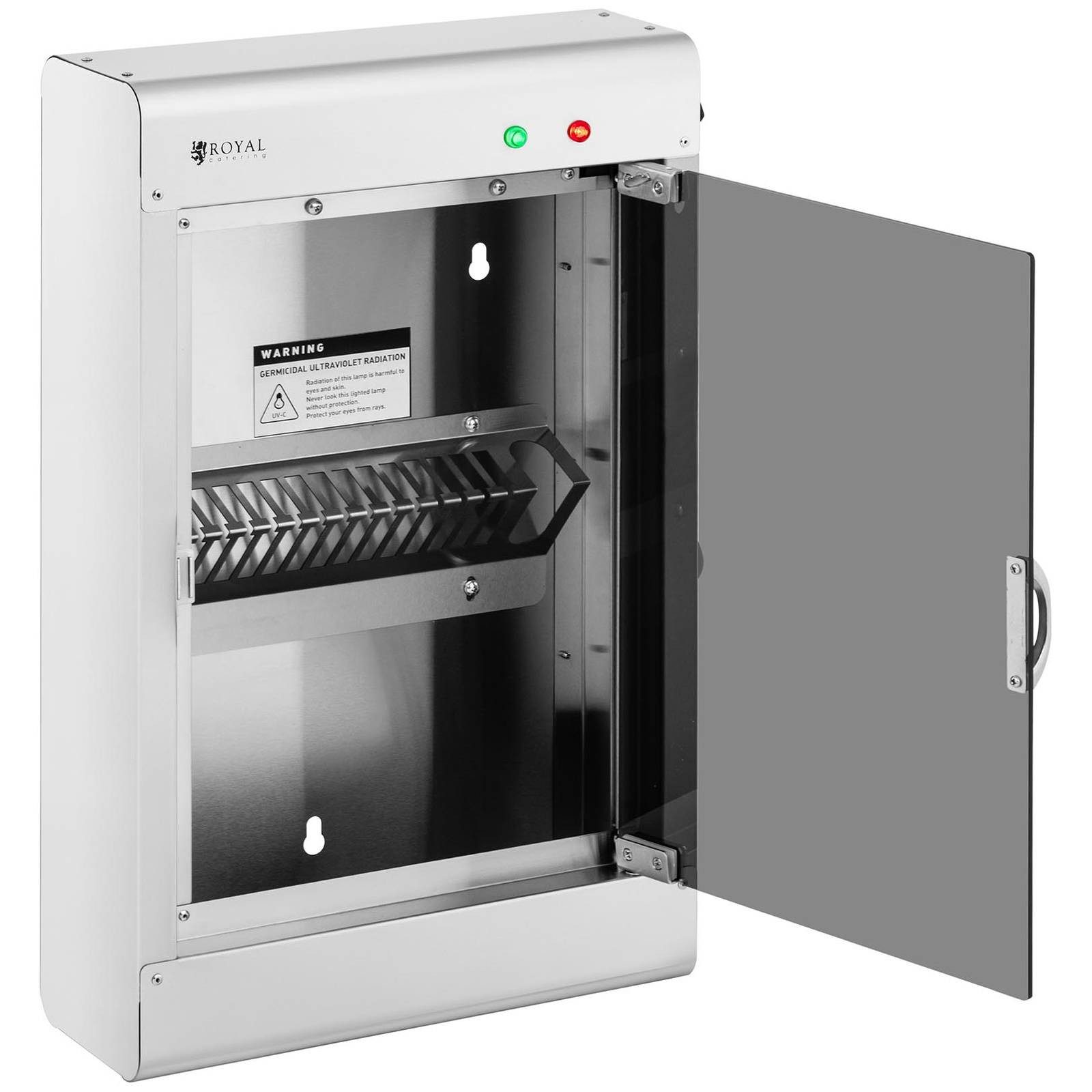 Royal Catering UV-Sterilisator Messersterilisator Sterilisationsgerät Edelstahl Timer 14 Messer, verschiedene Größen