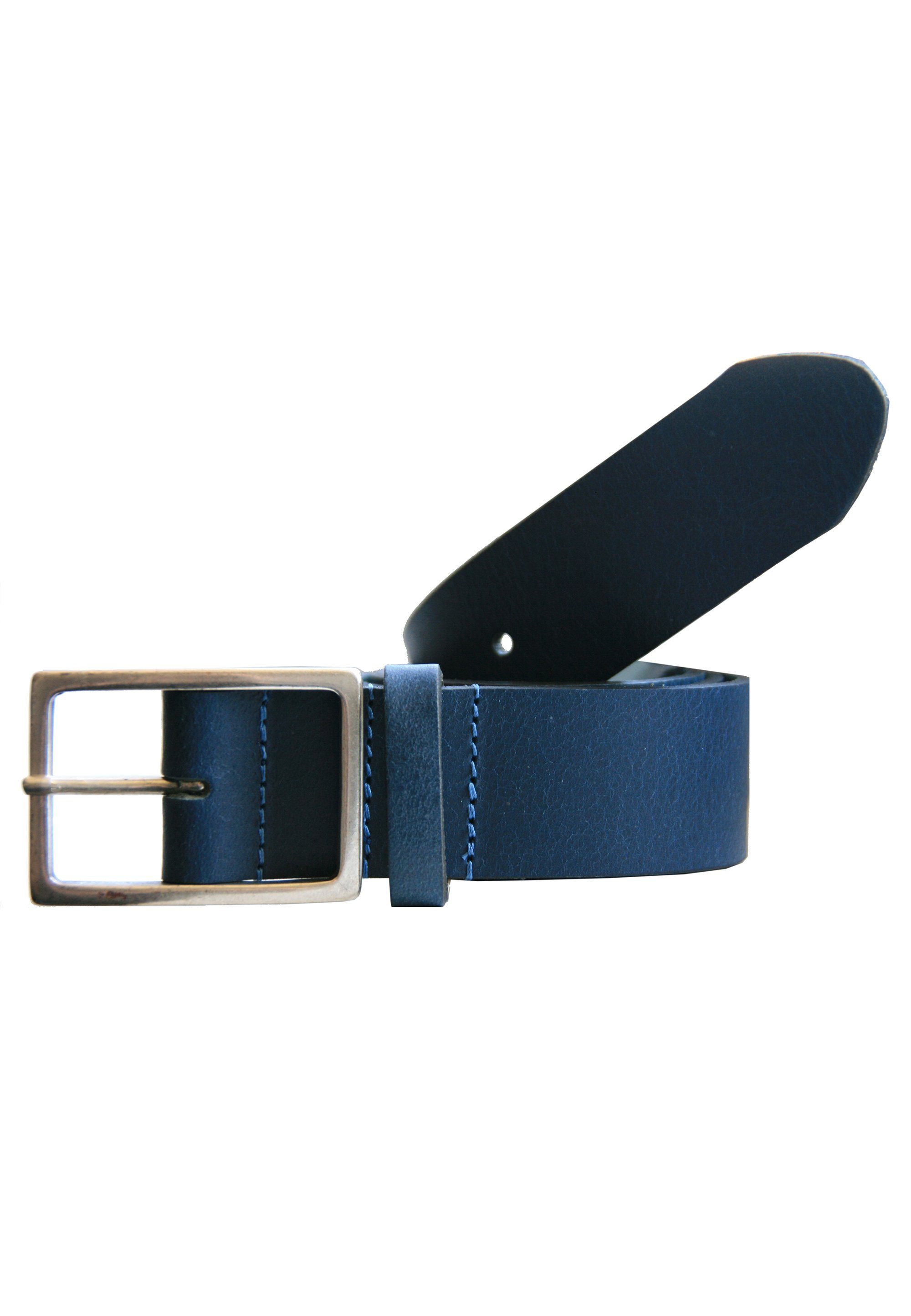 Legend Ledergürtel mit schlichter Rechteck-Schließe blau | Gürtel