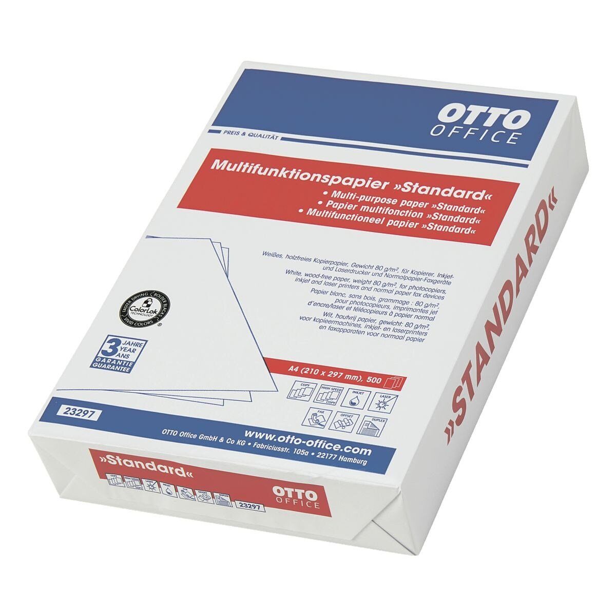 Otto Office Druckerpapier »Standard«, Format DIN A4, 80 g/m², 161 CIE, 500  Blatt online kaufen | OTTO