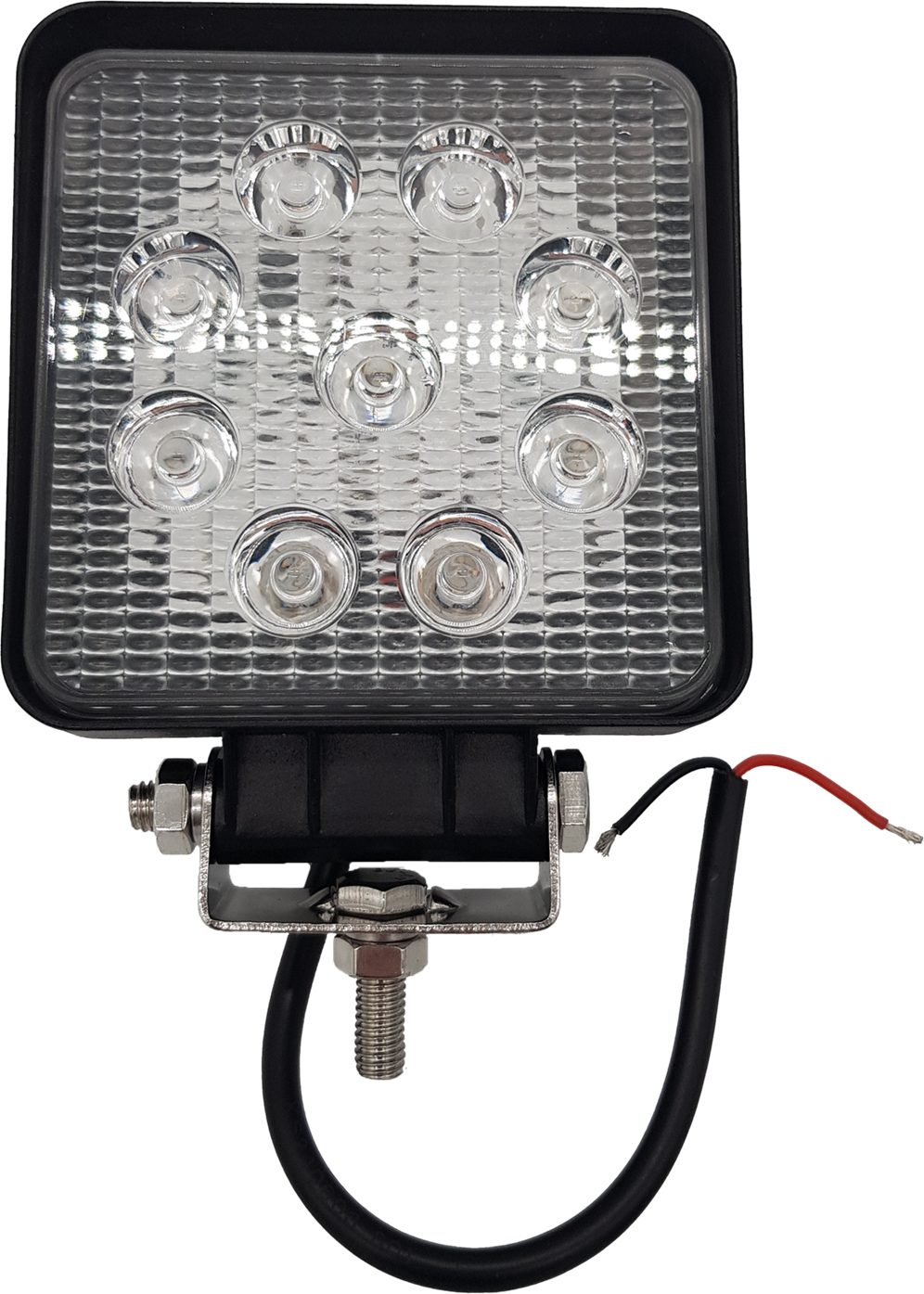 Berger & Schröter LED Arbeitsleuchte blue eckig, 9x3 W, 2700 Lumen, 9 x Hochleistungs-LED blue / blau, Reduzierte Blendung, Polycarbonatglas, IP67