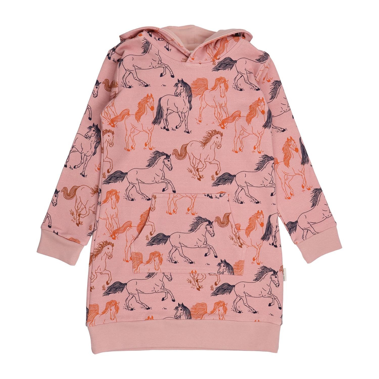 Walkiddy Sweatkleid Walkiddy mit Pferdenmotiv aus Bio Baumwolle Bio Baumwolle,GOTS,Kinderbekleidung,nachhaltige Klamotten,Kleid