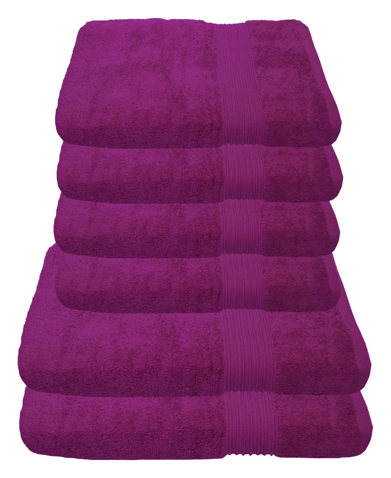 Julie Julsen Handtücher 6-Handtücher-Fuchsia, Baumwolle (6-St) günstig online kaufen