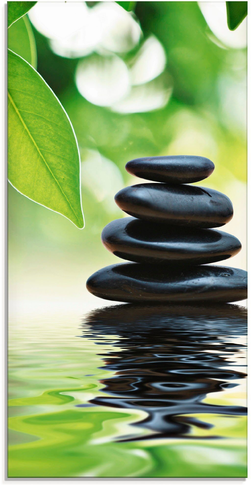Artland Glasbild »Zen Steinpyramide auf Wasseroberfläche«, Zen, (1 St.), in günstig online kaufen