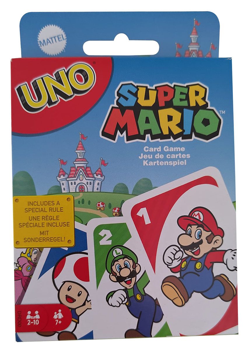 Mattel® Spiel UNO Super Mario, Kartenspiel mit 112 Karten, Spielanleitung, 2-10 Spie