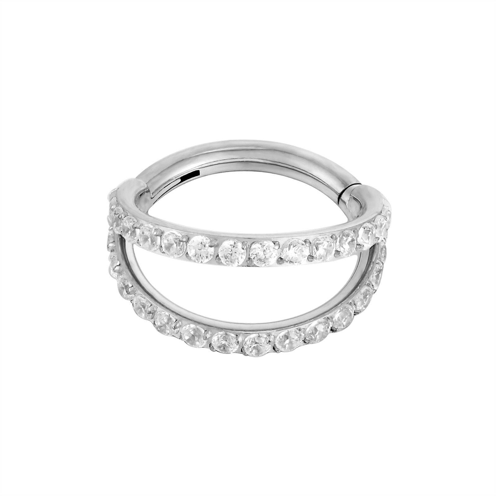 Nasenpiercing Titan G23 Hinged Segmentring Charnier/Conch Septum Clicker