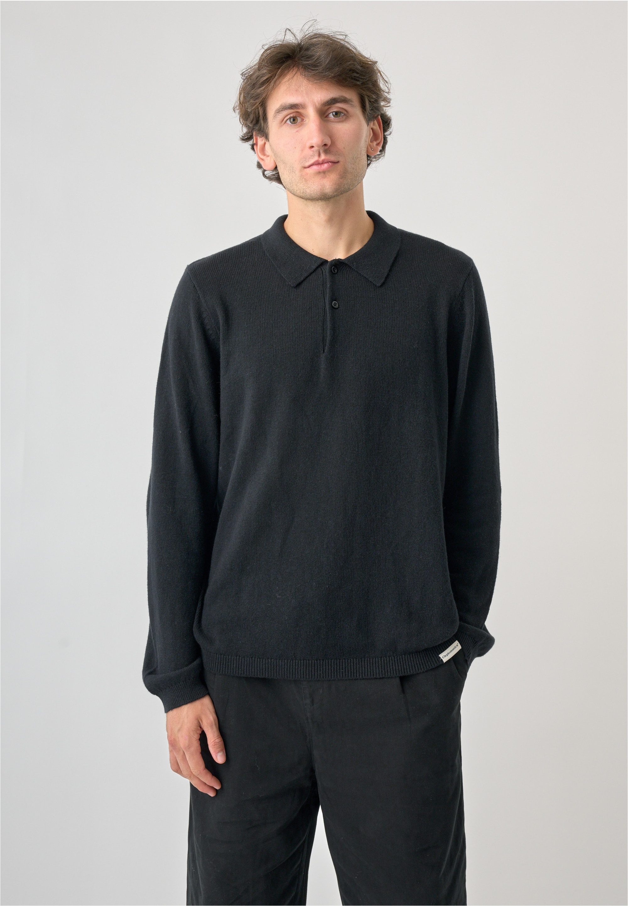 Cleptomanicx Langarmshirt mit eleganter Knopfleiste