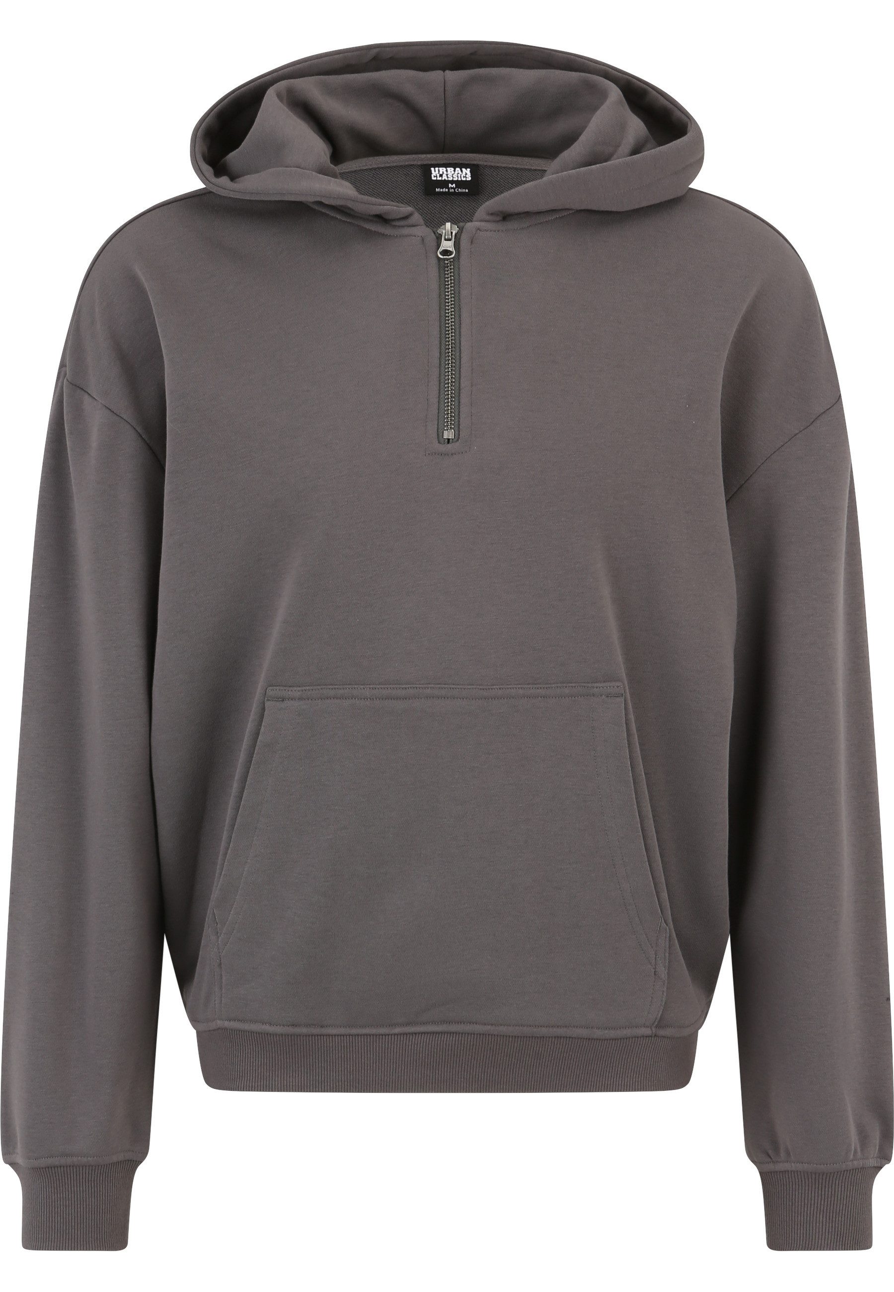 Rundhalspullover Urban Classics Herren Boxy Zip Hoody
