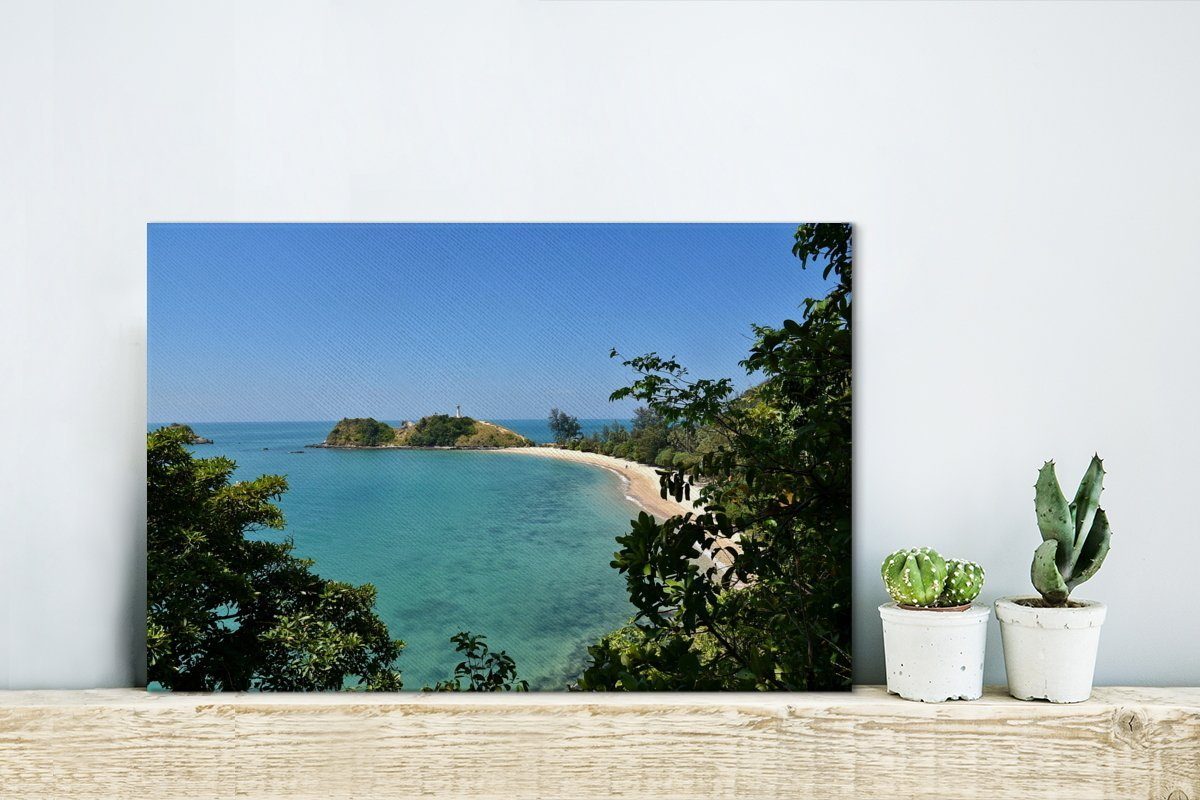 OneMillionCanvasses® Leinwandbild Blick auf das Thailand, 30x20 cm Aufhängefertig, Lanta Wandbild Leinwandbilder, im Nationalpark Meer (1 St), Wanddeko, Koh in