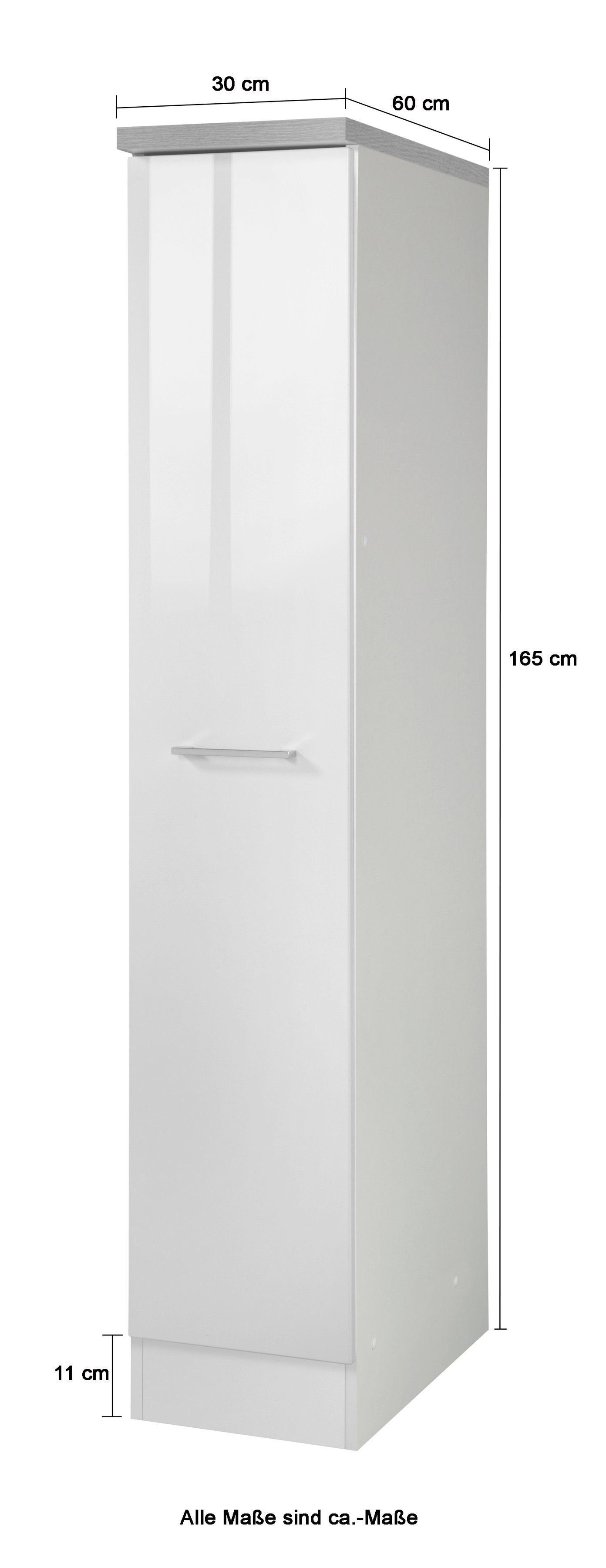 KOCHSTATION Apothekerschrank KS-Wien Höhe 165 cm