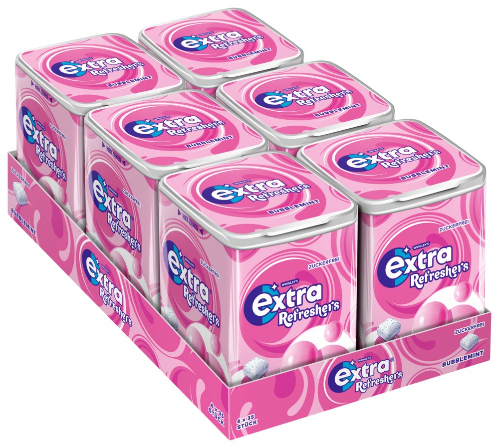 Mars Süßigkeit EXTRA REFRESHERS Dose Bubblemint 6x35 Stück