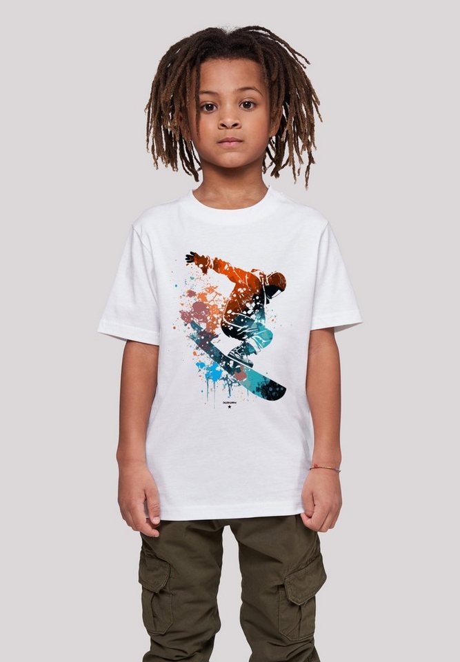F4NT4STIC T-Shirt Snowboarder Print