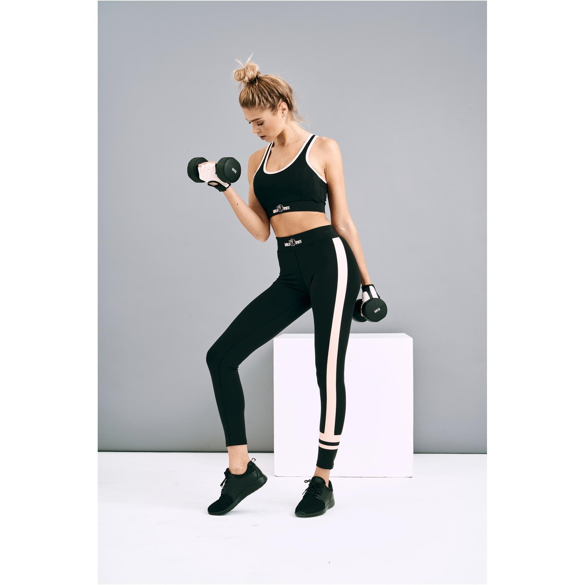 Fitness Farbwahl Leder, Sporthandschuhe Trainingshandschuhe Handschuhe - GORILLA SPORTS Rosa - XS/S/M/L/XL,