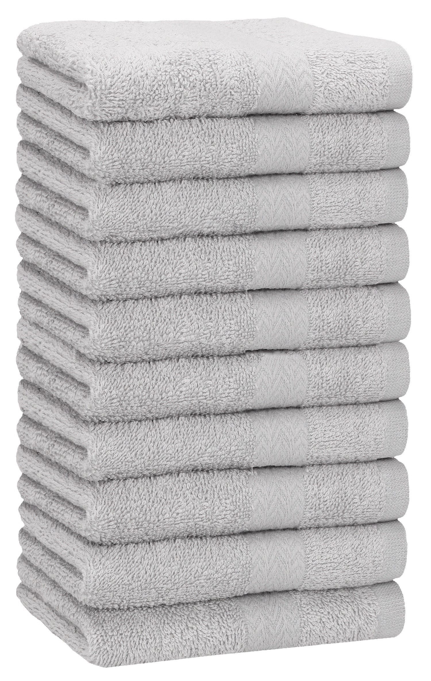 Betz Handtücher 10 Stück Handtücher Premium 50x100 cm Farbe silbergrau, 100% Baumwolle (Set, 10-St)