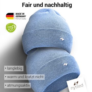 NYTTED® Beanie - 100% Merino-Wolle - Made in Germany - Wintermütze für Herren & Damen