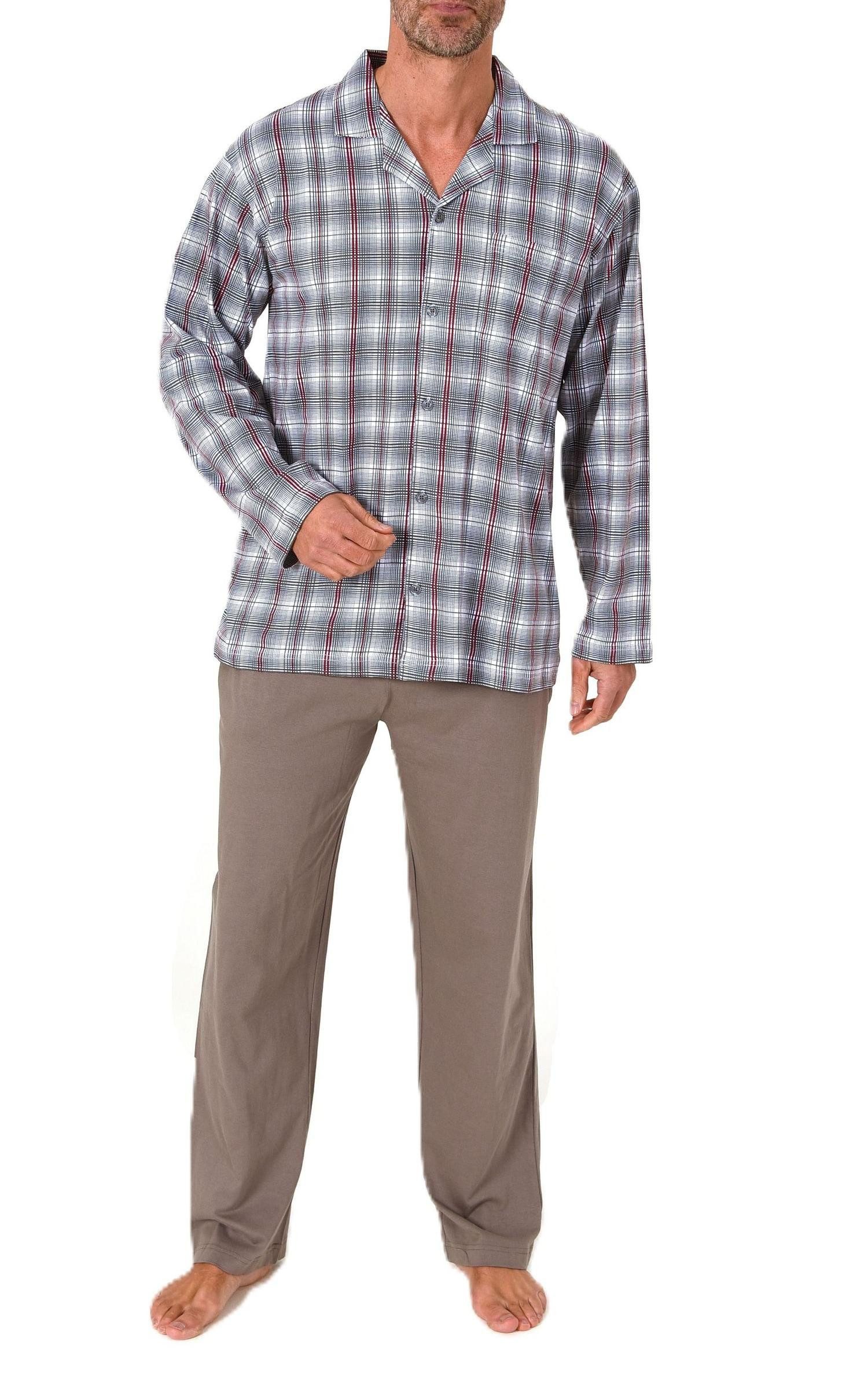 Normann Pyjama Normann Herren Langarm Pyjama zum durchknöpfen, auch in Über günstig online kaufen