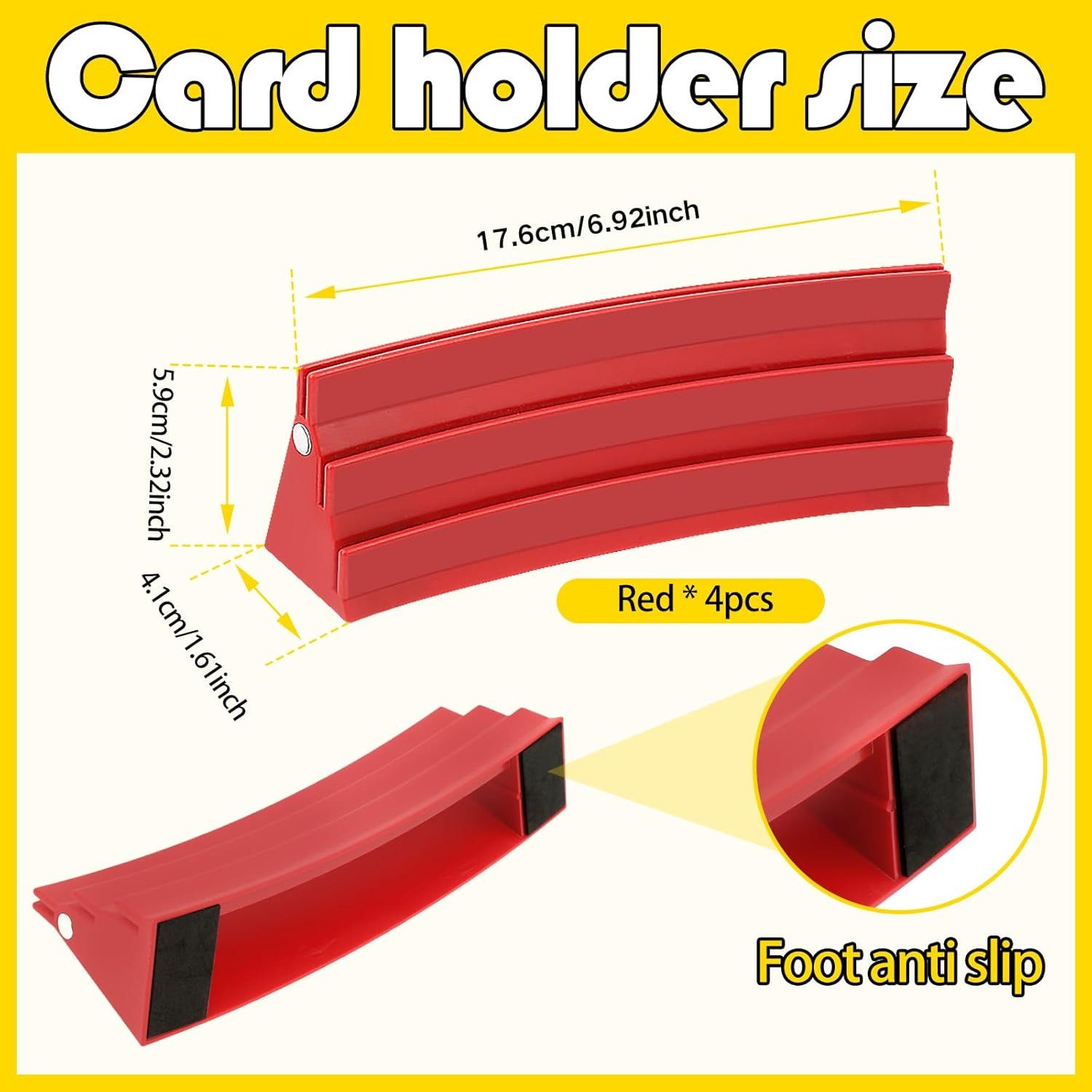 FELIXLEO Spieluhr 4 Stück Kartenhalter Spielkarten Stapelbar Magnetisch Poker, (1-tlg) – Bild 2 von 5