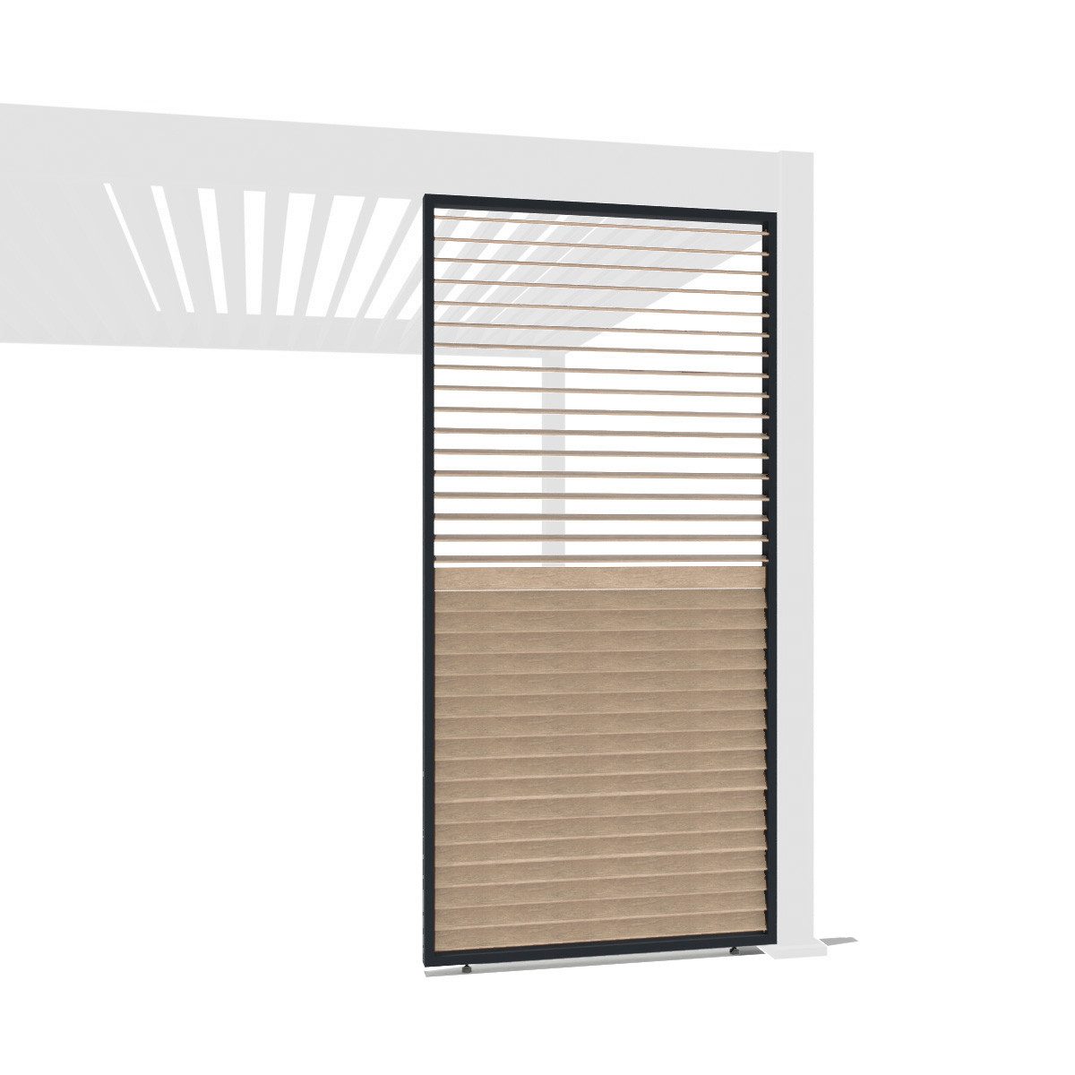 Weide Pavillonseitenteil Holzoptik Wand für Pergola günstig online kaufen