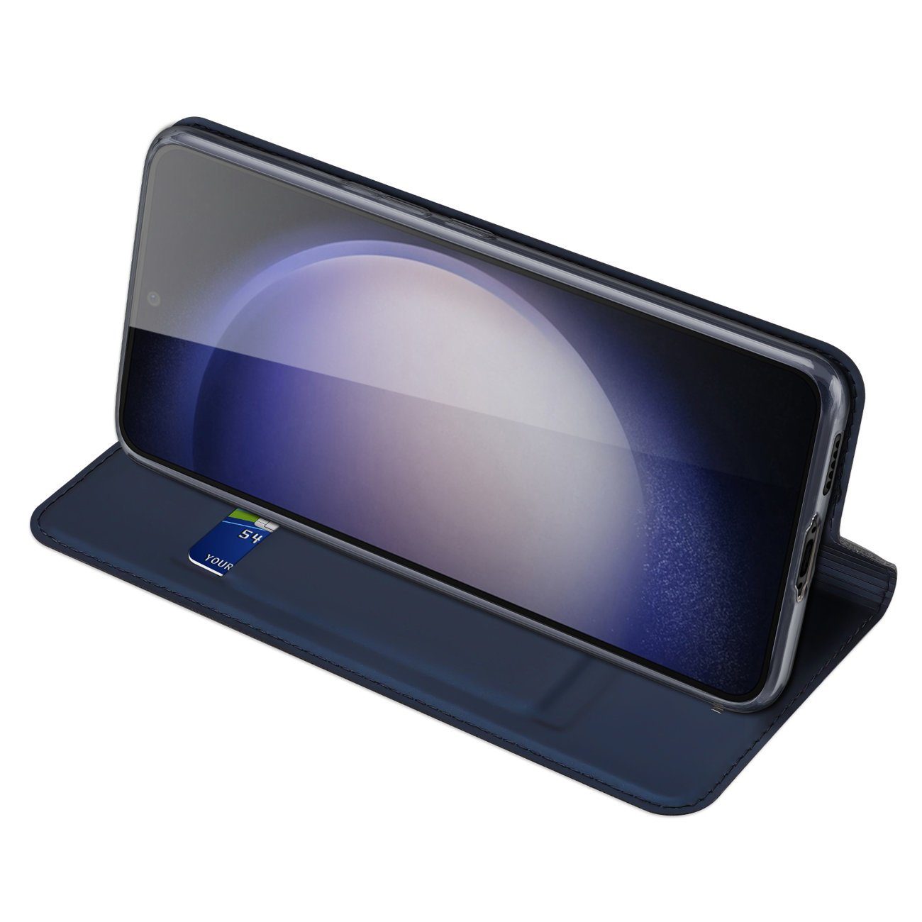 Brieftaschenetui Dux Ducis Ständer Blau Galaxy Samsung FE S23 mit Brieftasche kompatibel mit