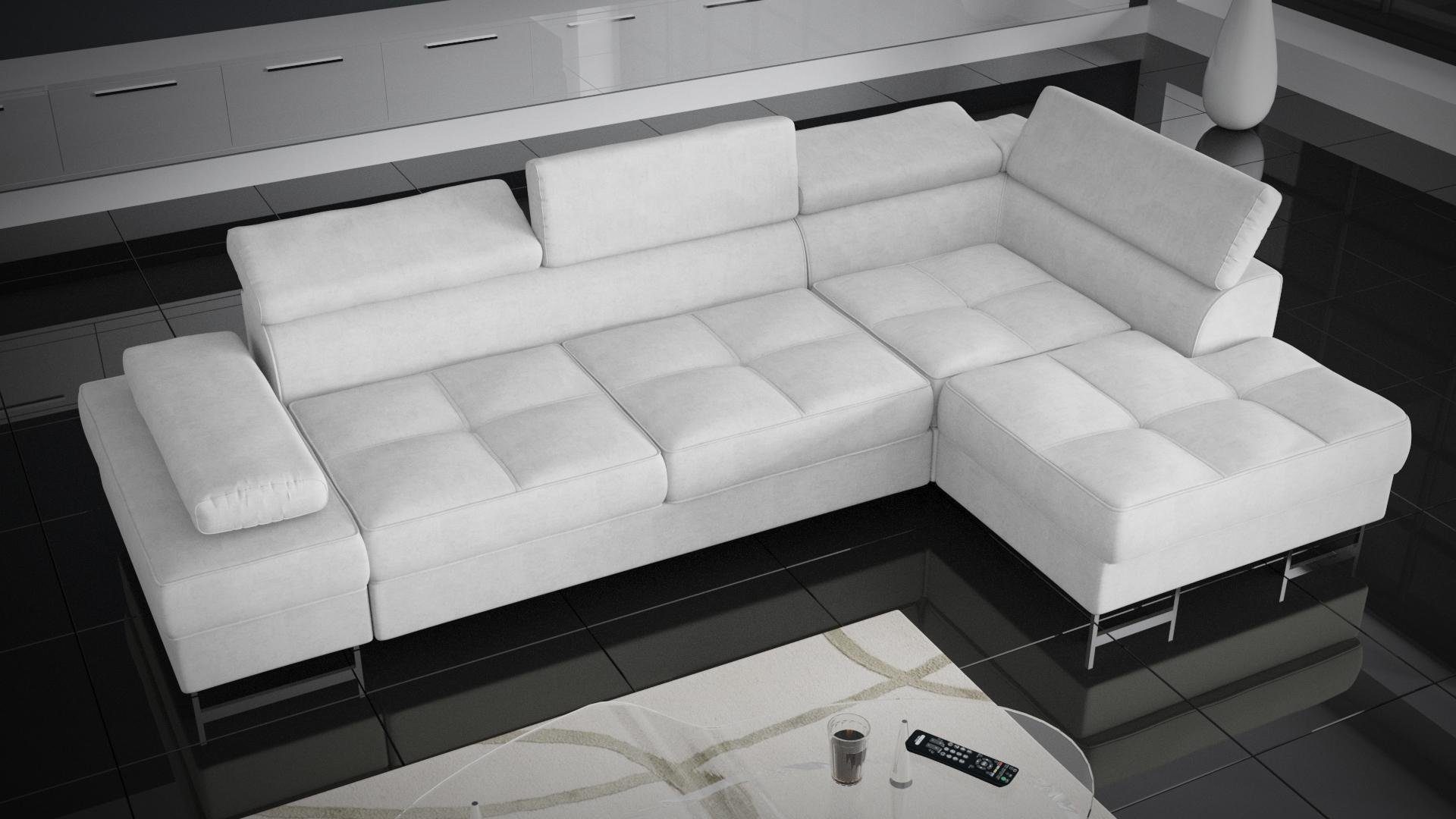Beliebt JVmoebel Ecksofa Sofas L Form Ecksofa, Couch Europe Polster Made Weiß Sofa Design Wohnlandschaft in