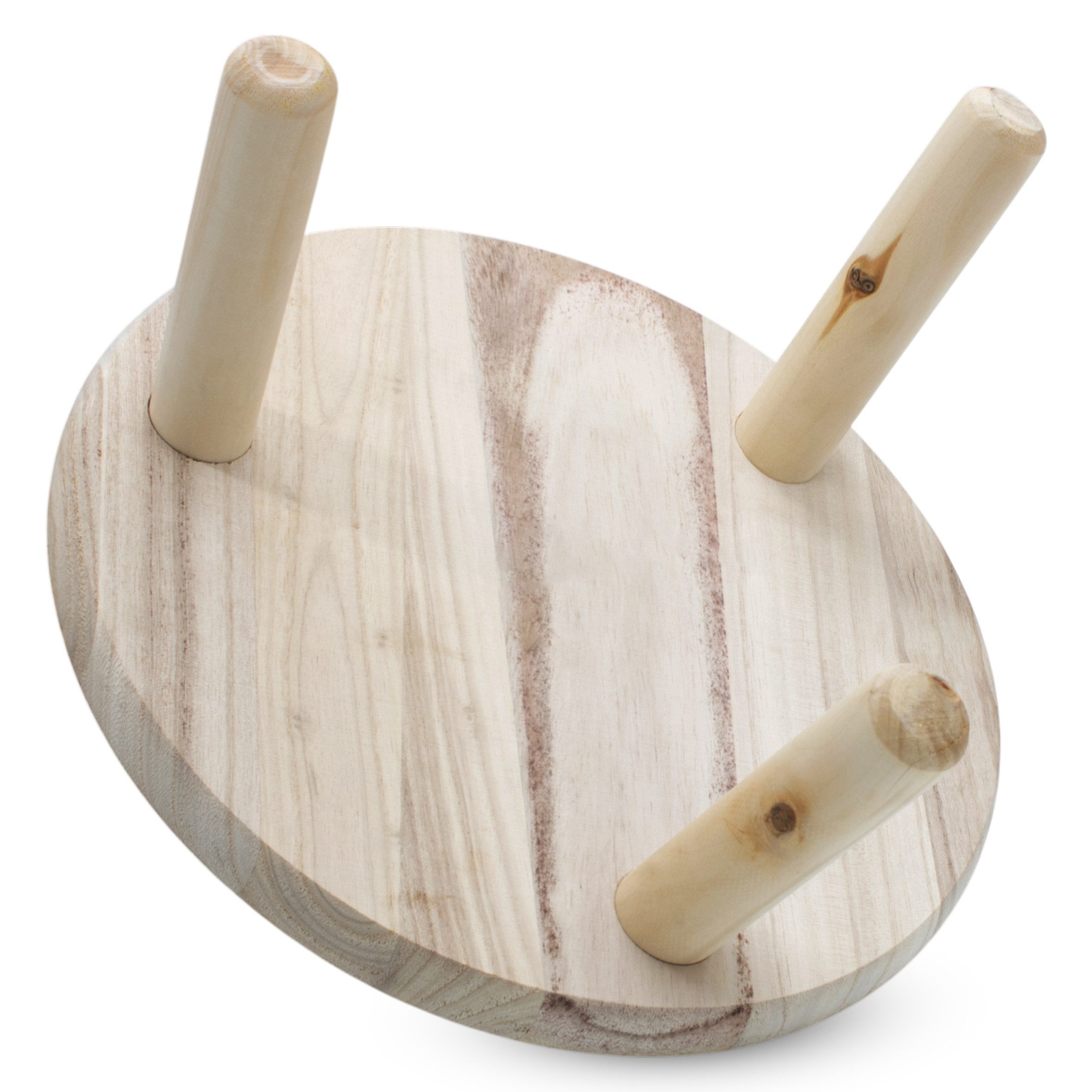 Spetebo Blumenhocker Holz Blumenhocker natur mit 3 Beinen (Anzahl, 1 St., Stück), stabiler Stand – Bild 4 von 5