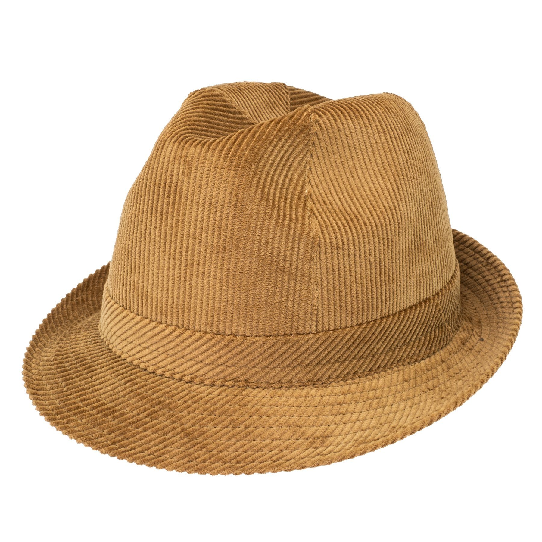 HatBee Trilby Hausmeister Cordhut 100% Baumwoll Herrenhut Krause Beige