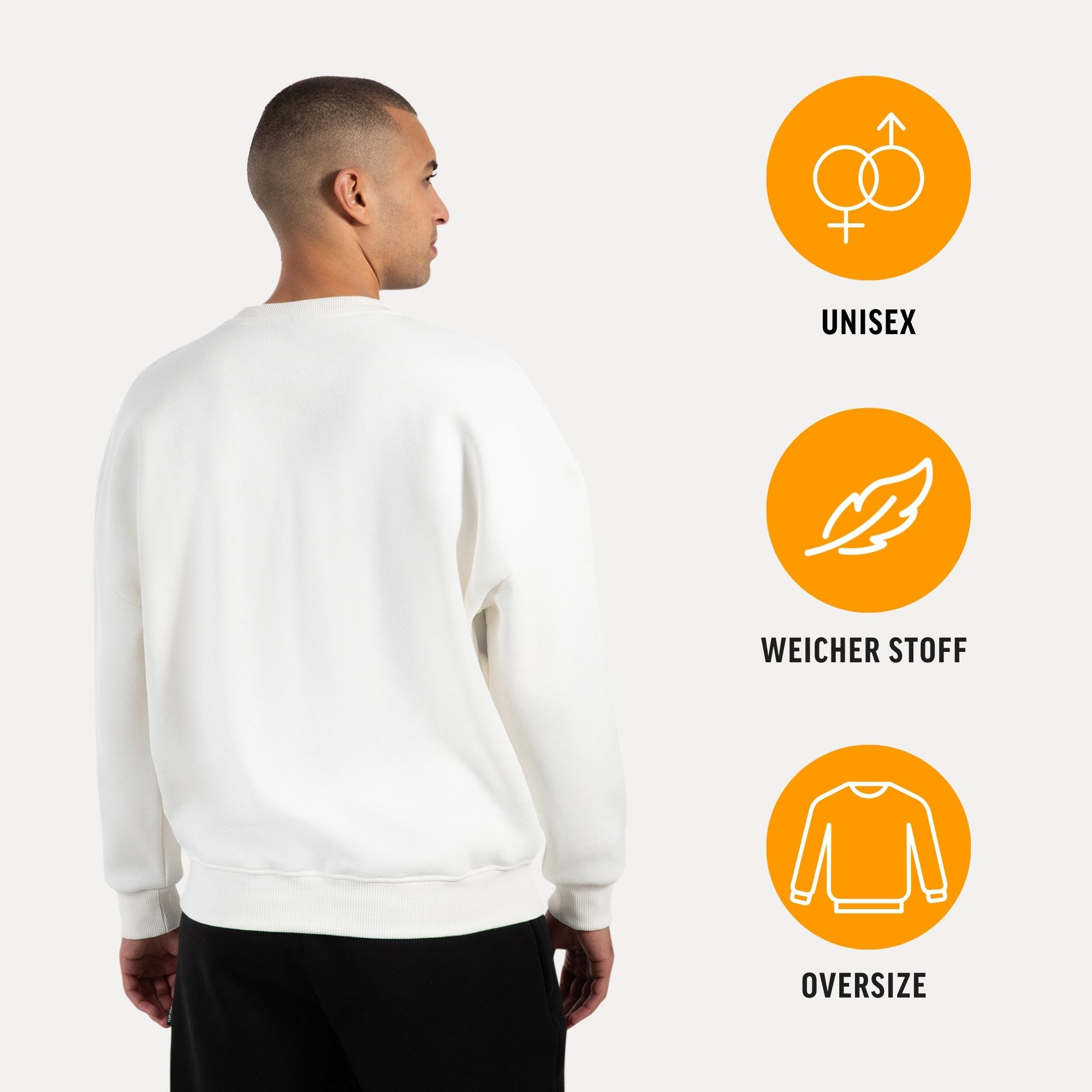 Smilodox Sweatshirt Unisex Riven, Oversize Fit Pulli mit Graviertem Metalll günstig online kaufen