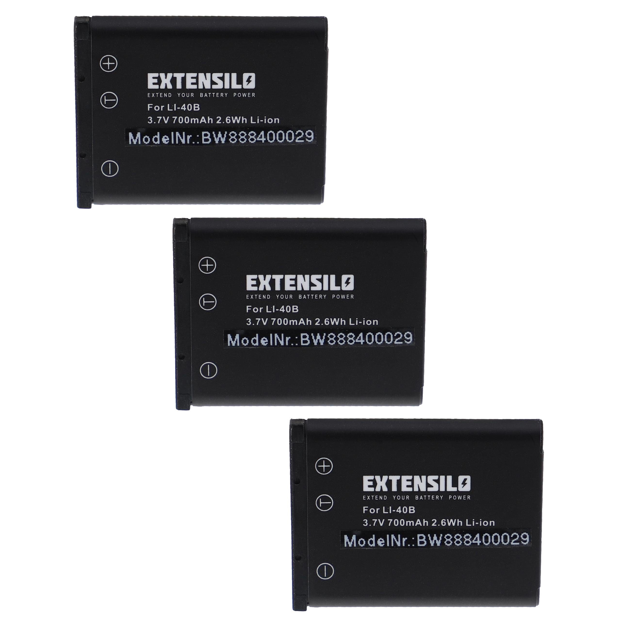 DC T1460, E1480, E1460, T1260, E1465 W1220, kompatibel Li-Ion Extensilo 700 V) (3,7 Kamera-Akku mit mAh BenQ