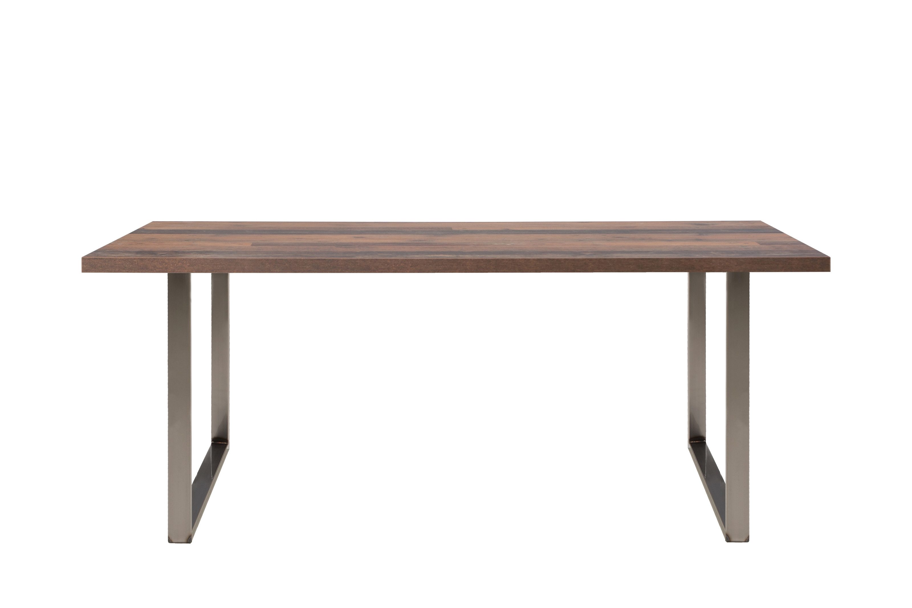 freiraum Esstisch TABLES, Gestell Metall, Platte Old-Wood Vintage - 180x74,7x90cm (BxHxT)