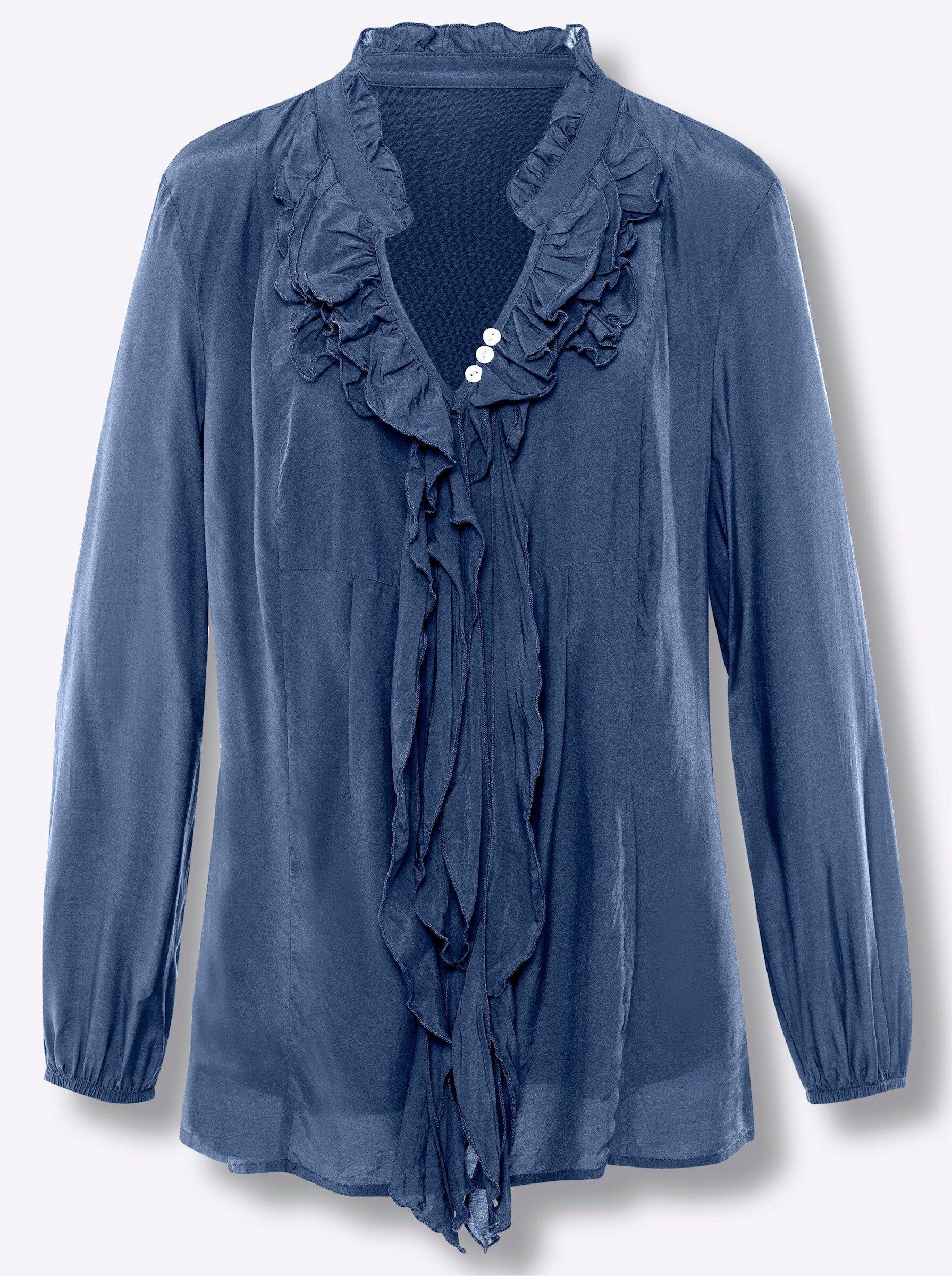 Klassische Bluse Bluse Langarm