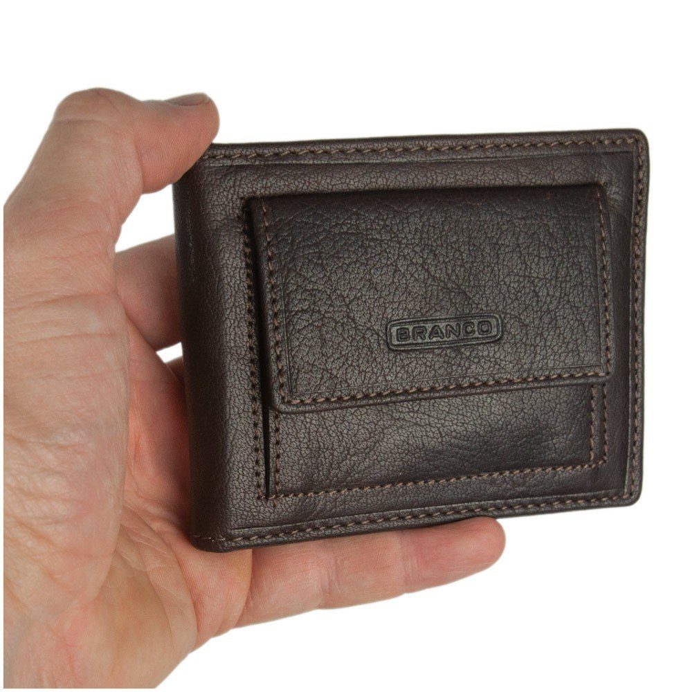 BRANCO Mini Geldbörse Geldklammer / Dollarclip-Geldbörse, Leder Braun, Bran günstig online kaufen