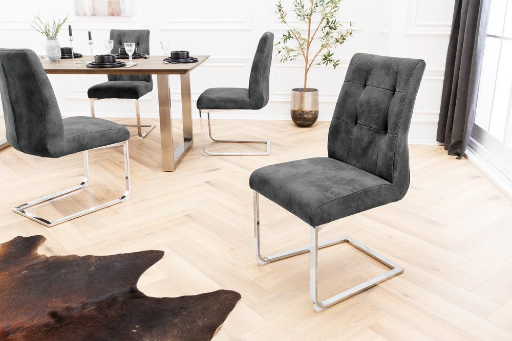 riess-ambiente Esszimmerstuhl COMFORT antharazit · Microfaser Esszimmerstuh günstig online kaufen