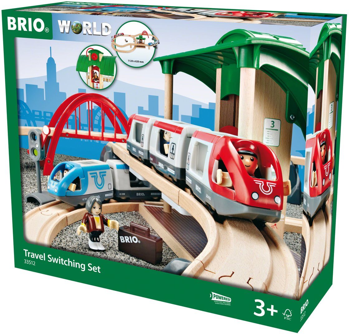 BRIO® Spielzeug-Eisenbahn BRIO® WORLD, Großes Bahn Reisezug Set, (Set), Made in Europe
