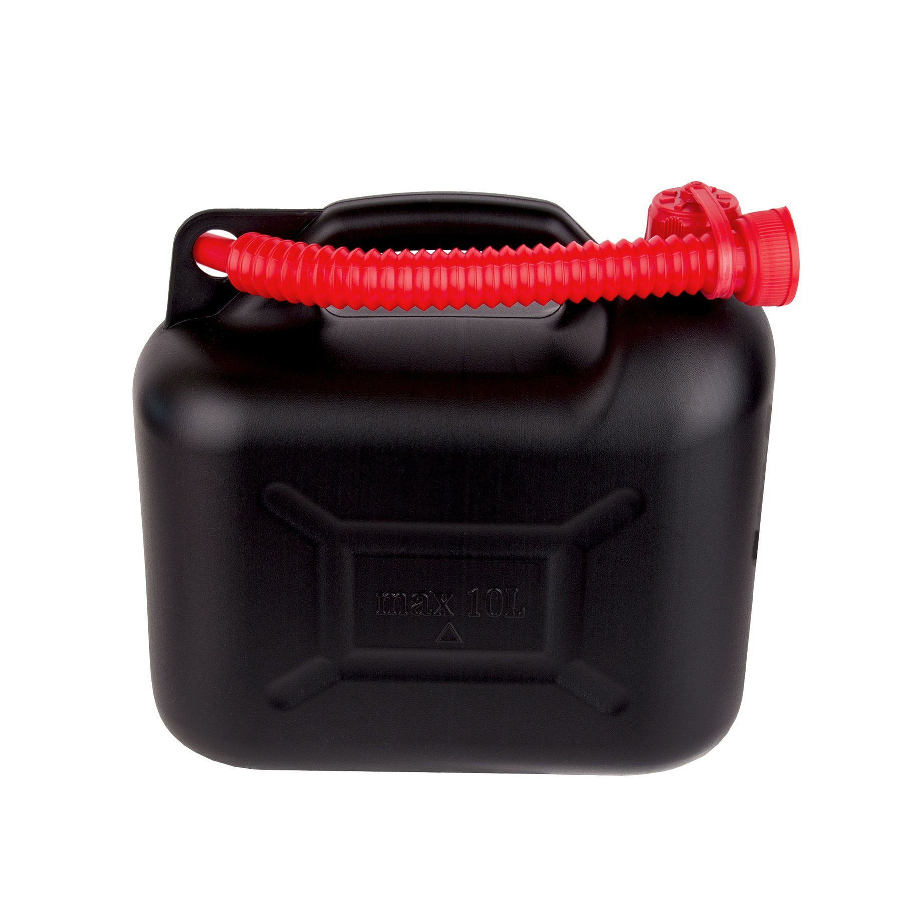 daniplus Benzinkanister 5L Kunststoff Rot, Kanister mit Ausgießer,  Reservekanister, Kraftstoffkanister