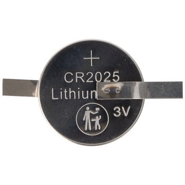 AccuCell CR2025 Lithium Marken Batterie mit Lötfahnen in Z-Form Batterie, (3,0 V)