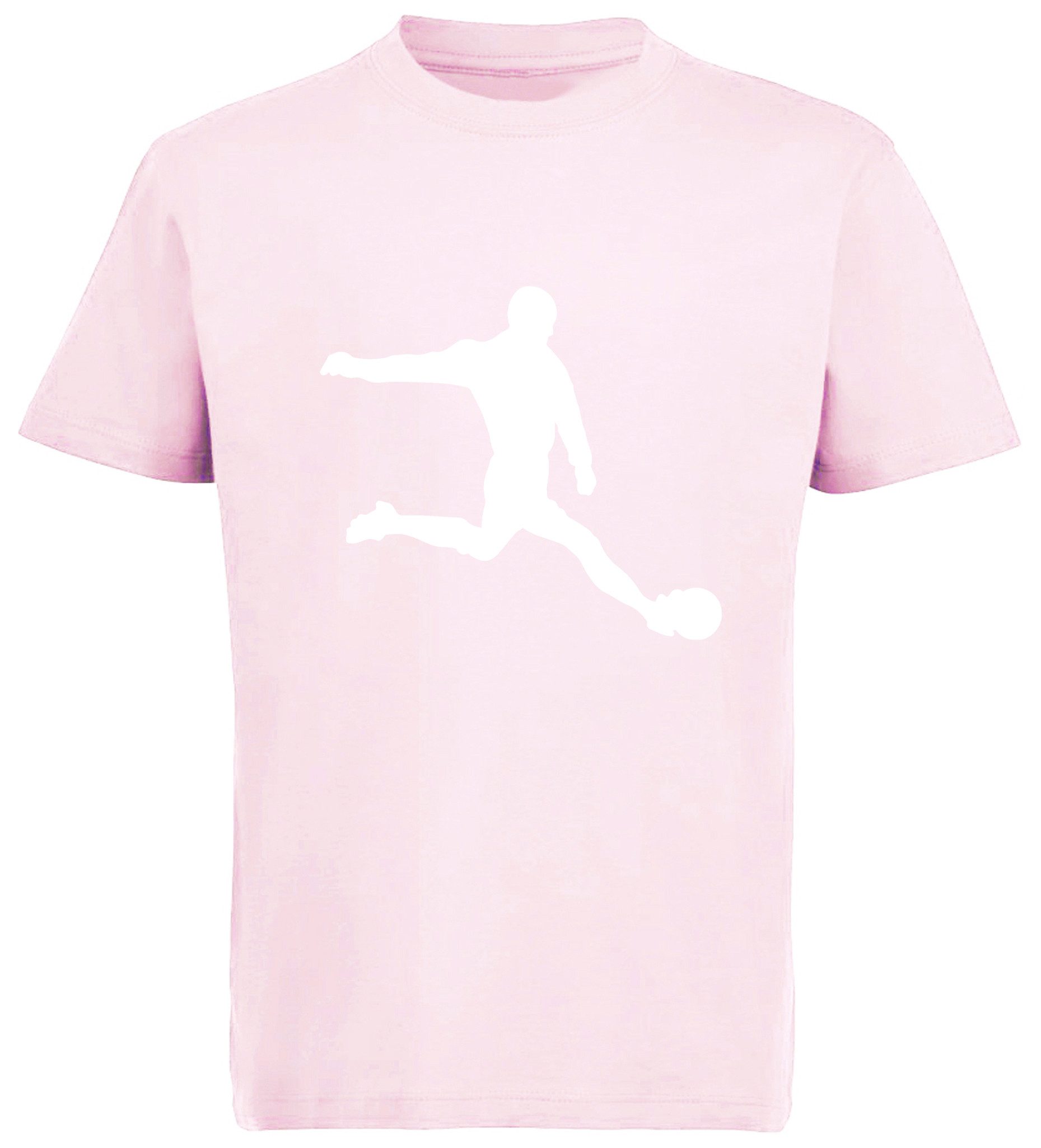MyDesign24 T-Shirt Kinder Fussball Print Shirt - Fussballer Silhouette Bedrucktes Fussball T-Shirt kurzarm i463