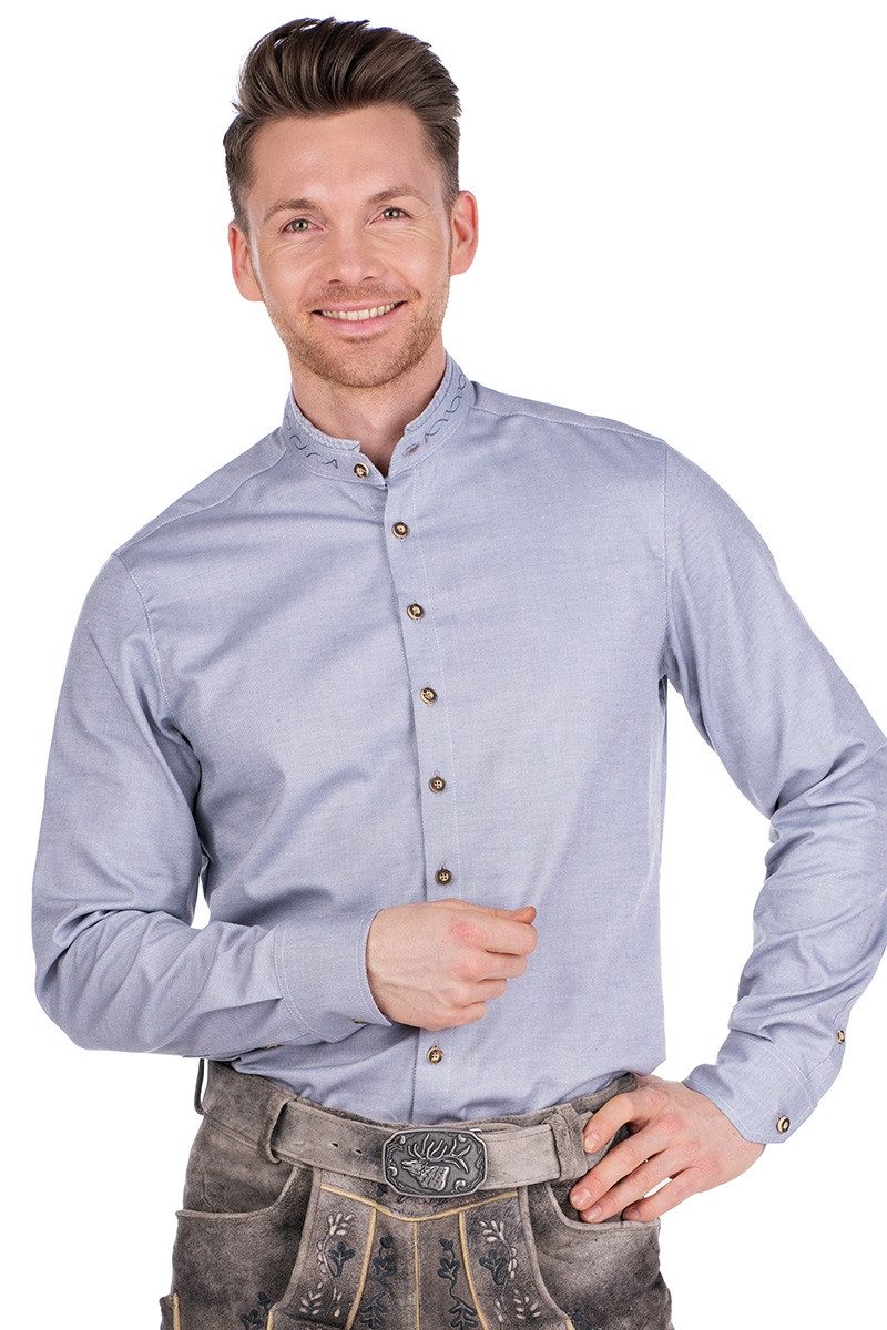 Orbis Textil GmbH & Co. KG Trachtenhemd Trachtenhemd - VALENTE - hellgrau. € 84,85