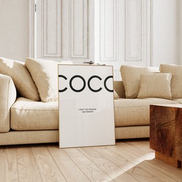JUSTGOODMOOD Poster Premium ® Coco Chanel Poster · Fashion · ohne Rahmen, Poster in verschiedenen Größen, Poster, Wandbild