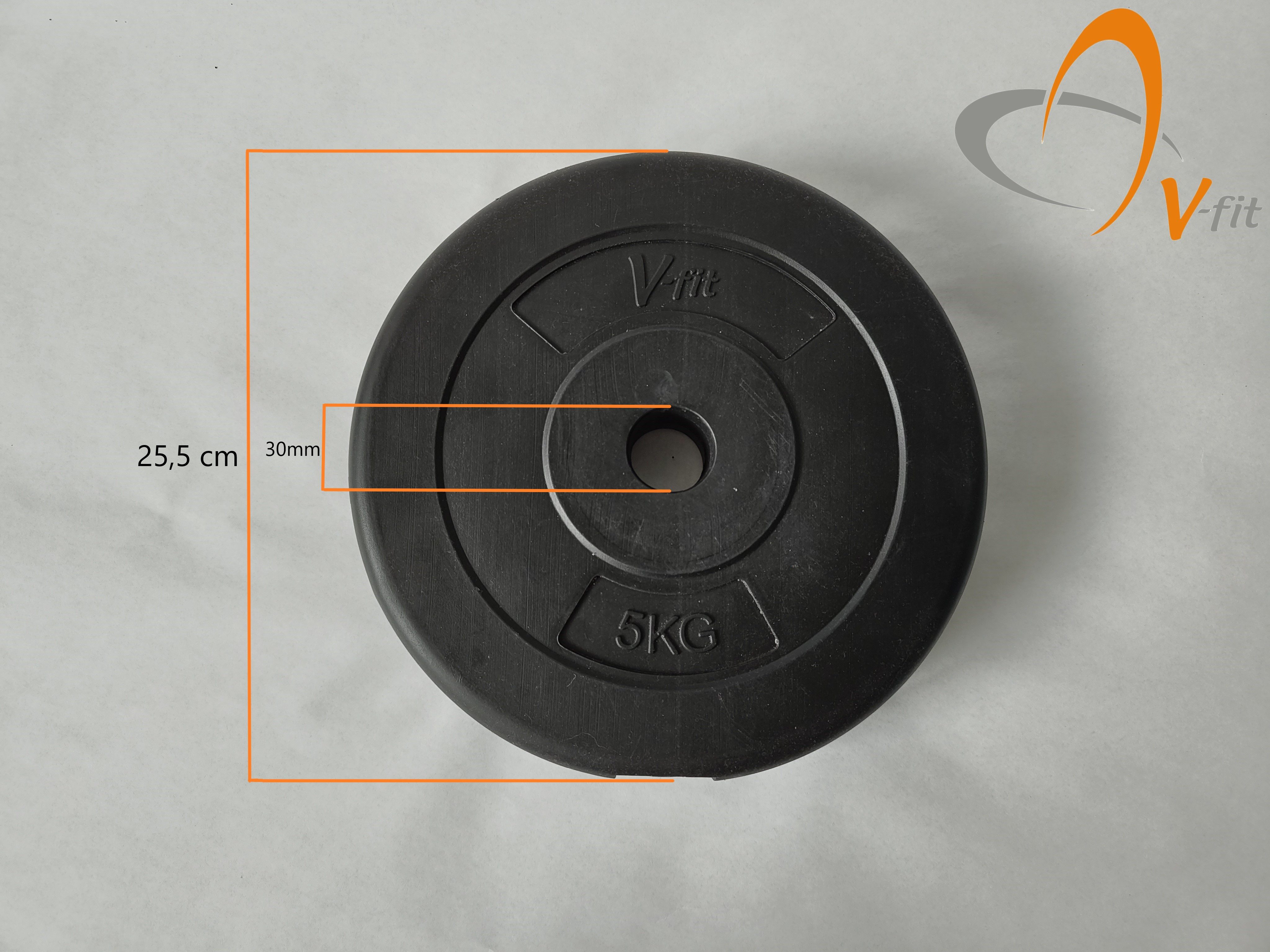 V-Fit Hantelscheiben Hantelscheibe 5 kg, 10 kg, (Set, 2-tlg., 2 Scheiben je Set)
