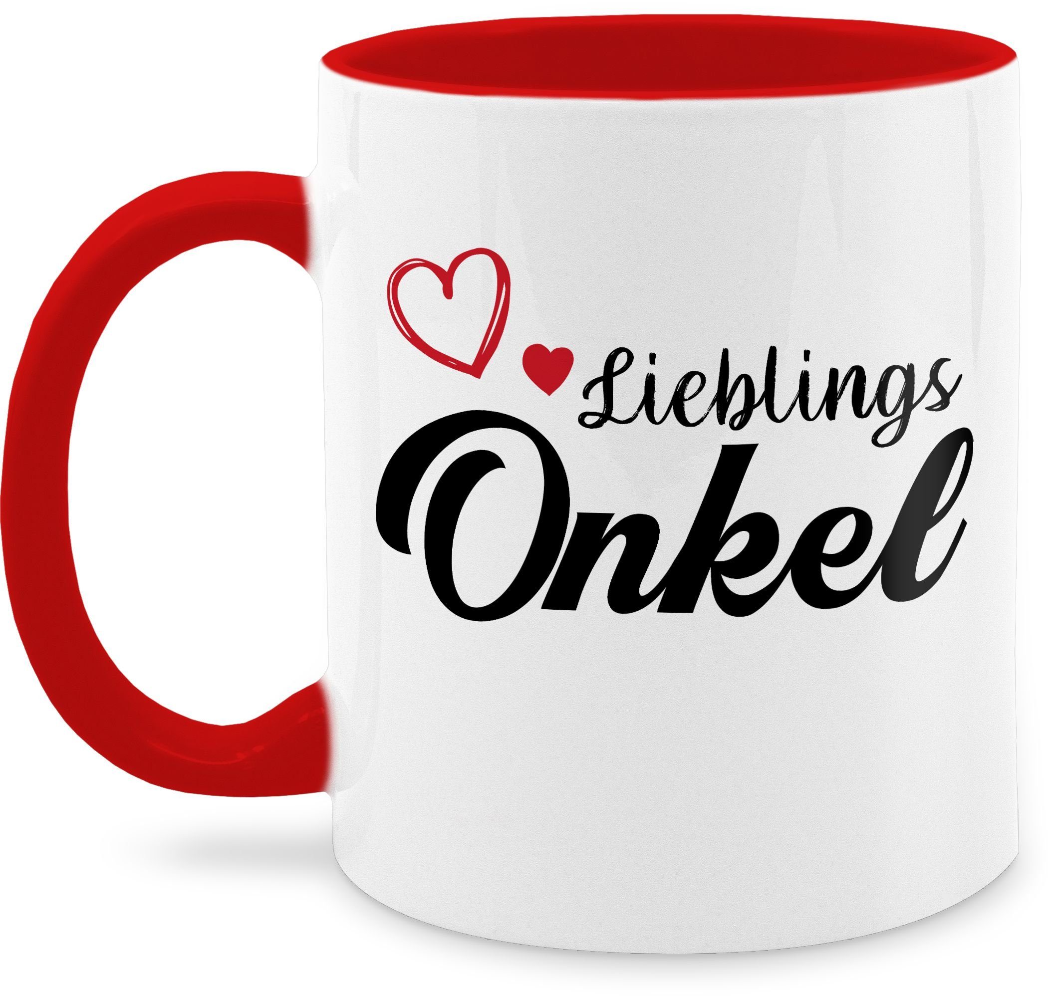 Shirtracer Tasse »Lieblings Onkel Herzchen Onkel Kaffeetasse Geschenk